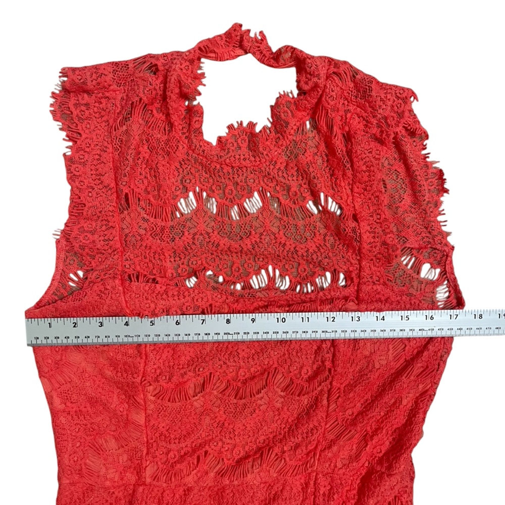 Free People Coral Lace Dress - Picture 6 of 7